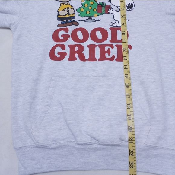 Peanuts Charlie Brown Snoopy Good Grief Holiday Hoodie, size XS - Picture 5 of 7